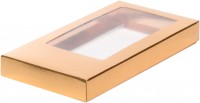 Коробка для шоколадной плитки  (золото) 180х90х17 мм