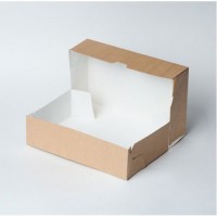 Коробка ЭКО для пирожных (крафт) 140х230х60 мм