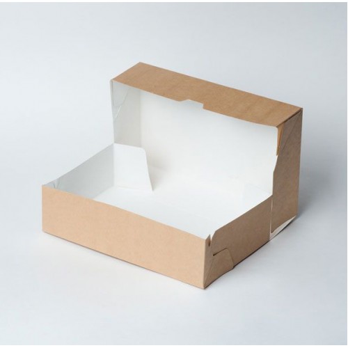 Коробка ЭКО для пирожных 140х230х60 мм (крафт)