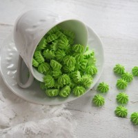 Сахарные фигурки "Мини-безе" зеленые (250 гр)