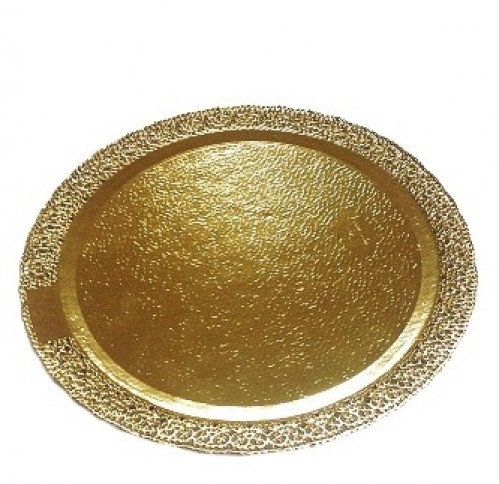 Подложка круглая 250мм золото "Леонардо"