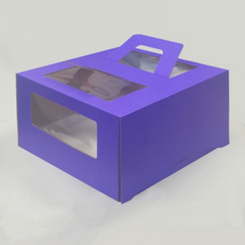 Коробка 300х300х170 мм ручка/фиолетовая