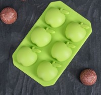 Форма для шоколада и льда силикон "Яблоко" 6 ячеек 14х9 см