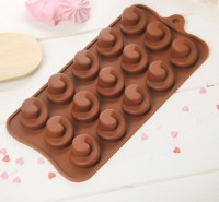 Форма для шоколада и льда силикон "Вихрь" 15 ячеек 22х10,4х1,5 см