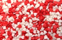 Посыпка "Сердечки" красные, белые (100 гр)