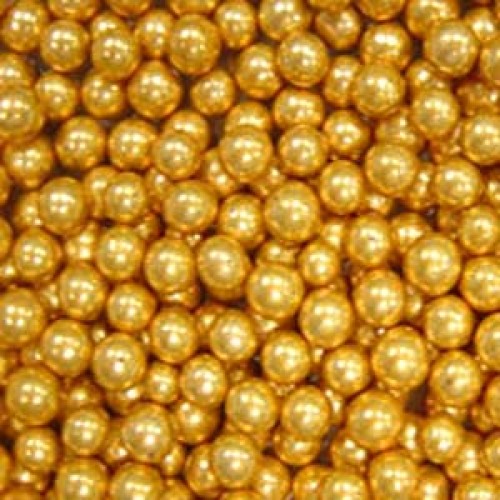 Посыпка сахарные "Шарики" золото 8 мм Италия (50 гр)
