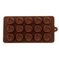 Форма для шоколада силикон "Завиток" 15 ячеек 21,5х11,5 см