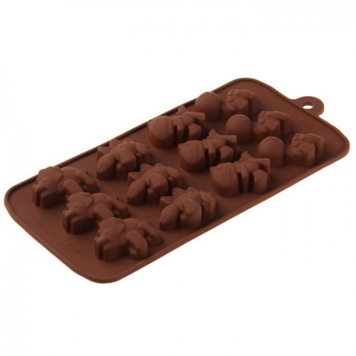Форма для шоколада и льда силикон "Дино" 12 ячеек 21х11х2 см