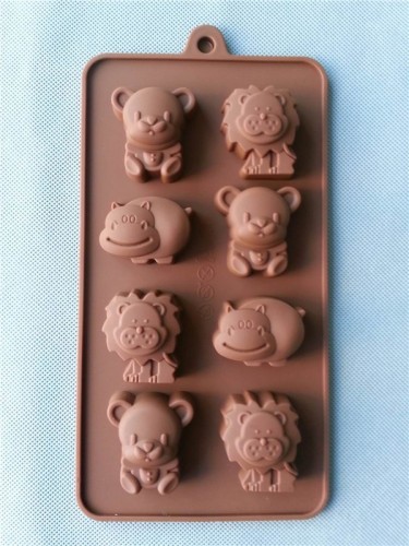 Форма для шоколада силикон "Зоопарк" 8 ячеек 22х12х3 см