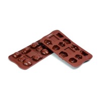 Форма для шоколада и льда силикон "Чаепитие" 12 ячеек 22,5х10,5х2 см