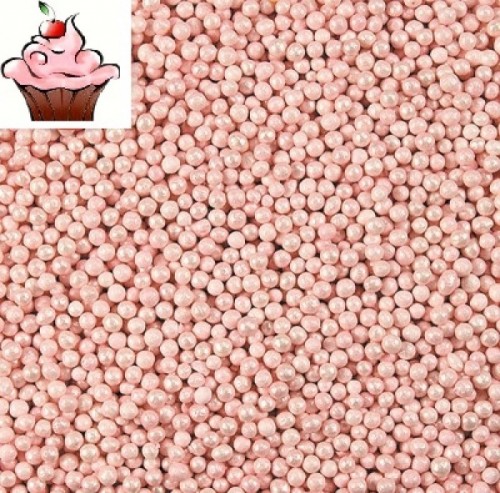 Посыпка шарики (розовые перламутровые) 2 мм (100 гр)