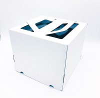 Коробка 250х250х200 мм ручка/окно (белая)