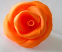 Цветок "Роза" оранжевая" 6 см (1 шт)