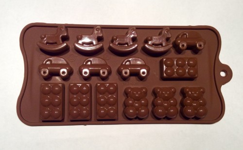 Форма для шоколада и льда силикон "Игрушки" 15 ячеек (21х11х1,5 см)