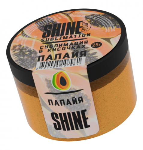 Сублимированная "Shine" Папайя кусочки 1-5 мм (25 гр)
