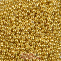Посыпка сахарные "Шарики" золото 5 мм (50 гр)