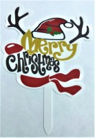 Топпер "Merry Christmas" оленьи рога и шарфик