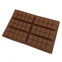Форма для шоколада и льда силикон "Большая плитка" 6 ячеек (11х4х1 см)