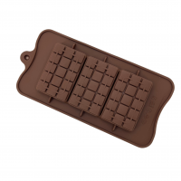 Форма для шоколада и льда силикон "Плитка квадратики" 3 ячейки (7,5х5х1 см)