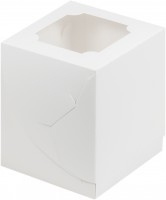 Коробка для капкейков на 1 шт 100х100х100 мм с квадратным окном 