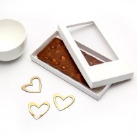 Коробка для шоколадной плитки 180х90х17 мм (белая) 