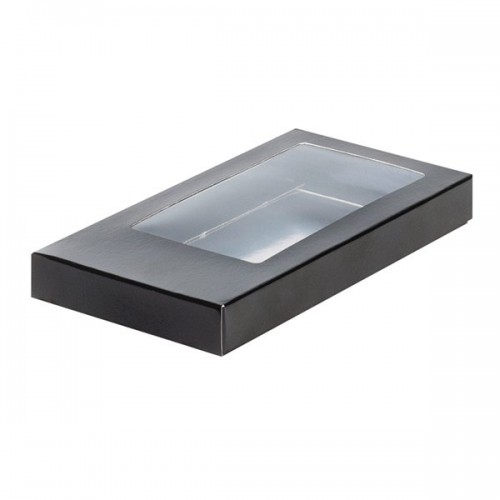 Коробка для шоколадной плитки 180х90х17 мм (черная) 