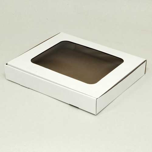 Коробка с окном (белая) Гофрокартон 300х250х45 мм