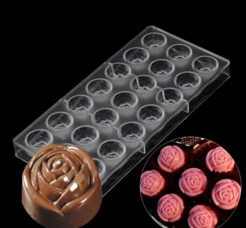 Форма для шоколада поликарбонат "Роза" 13,5х27,5 см