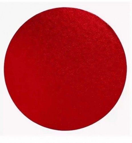 Подложка круглая 300/2,5мм красная/серебро